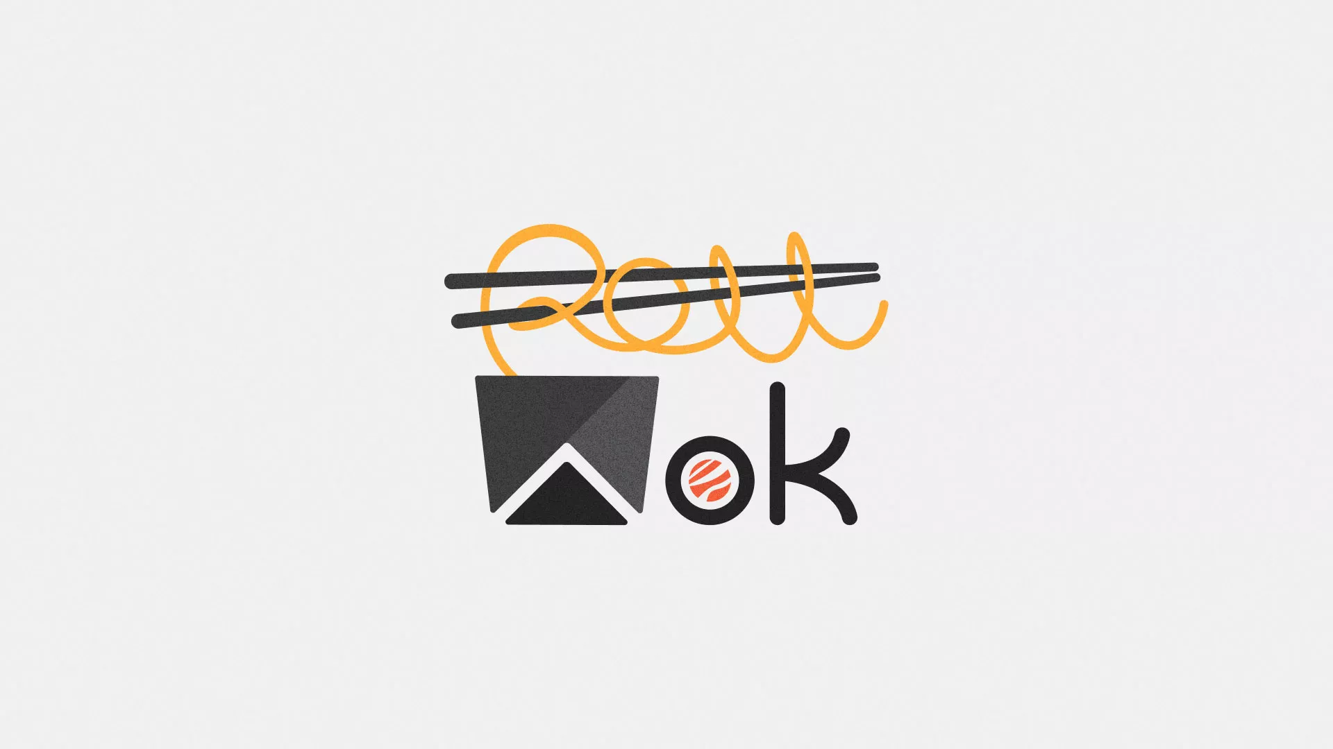 Разработка логотипа суши-бара «Roll Wok Club» в Суздале